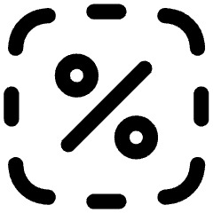 Discount Percent Cutout Icon from Flex Line Set