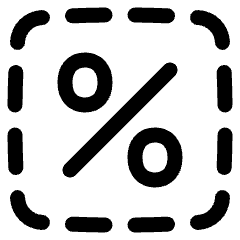 Discount Percent Cutout Icon from Plump Line Set