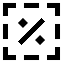 Discount Percent Cutout Icon from Sharp Line Set