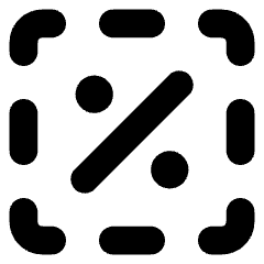 Discount Percent Cutout Icon from Core Solid Set