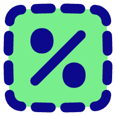 Discount Percent Cutout Icon from Plump Pop Set
