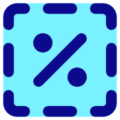 Discount Percent Cutout Icon from Core Pop Set