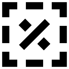 Discount Percent Cutout Icon from Sharp Remix Set
