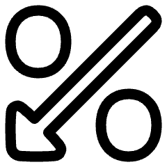 Discount Percent Decrease Icon from Plump Line Set