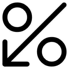 Discount Percent Decrease Icon from Core Line Set