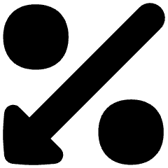 Discount Percent Decrease Icon from Flex Solid Set