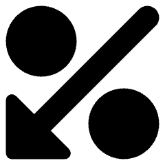 Discount Percent Decrease Icon from Core Solid Set