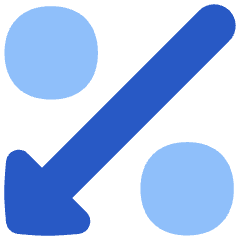 Discount Percent Decrease Icon from Flex Flat Set
