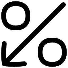 Discount Percent Decrease Icon from Flex Line Set