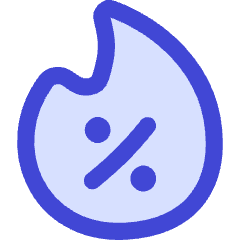 Discount Percent Fire Icon from Flex Duo Set