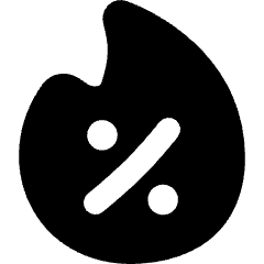 Discount Percent Fire Icon from Flex Solid Set
