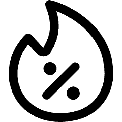 Discount Percent Fire Icon from Core Line Set