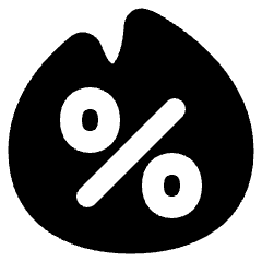 Discount Percent Fire Icon from Plump Solid Set
