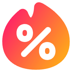 Discount Percent Fire Icon from Plump Gradient Set