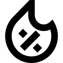 Discount Percent Fire Icon from Sharp Remix Set