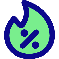 Discount Percent Fire Icon from Core Pop Set