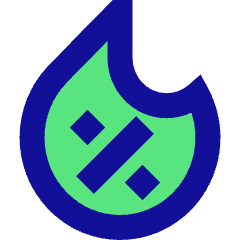 Discount Percent Fire Icon from Sharp Pop Set