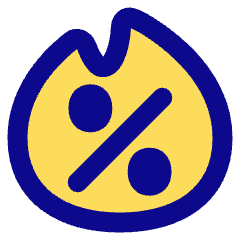 Discount Percent Fire Icon from Plump Pop Set