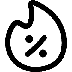 Discount Percent Fire Icon from Flex Line Set