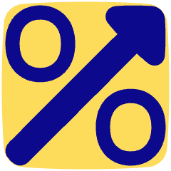 Discount Percent Increase Icon from Plump Pop Set
