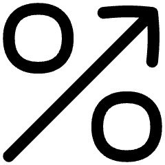 Discount Percent Increase Icon from Flex Line Set