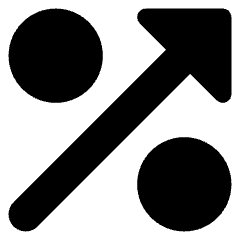 Discount Percent Increase Icon from Core Solid Set