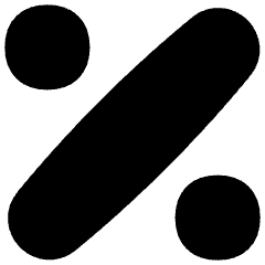 Discount Percent Icon from Flex Solid Set