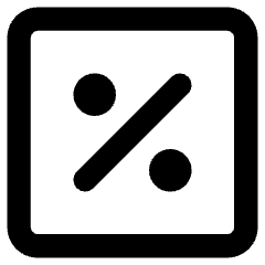 Discount Percent Square Icon from Core Remix Set