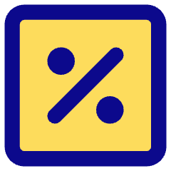 Discount Percent Square Icon from Core Pop Set