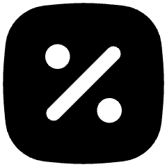 Discount Percent Square Icon from Flex Solid Set