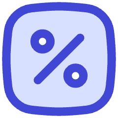 Discount Percent Square Icon from Flex Duo Set