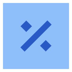 Discount Percent Square Icon from Sharp Flat Set