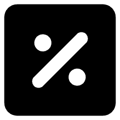 Discount Percent Square Icon from Core Solid Set