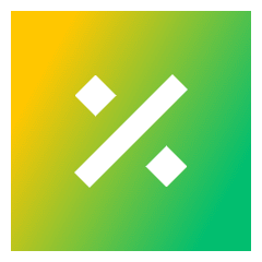 Discount Percent Square Icon from Sharp Gradient Set