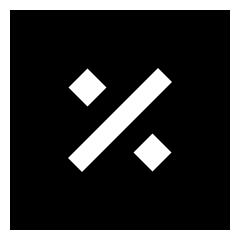 Discount Percent Square Icon from Sharp Solid Set