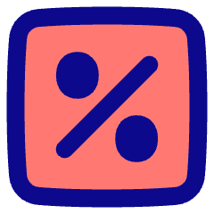 Discount Percent Square Icon from Plump Pop Set