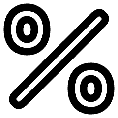 Discount Percent Icon from Plump Line Set