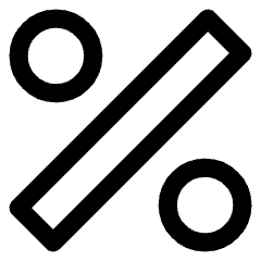 Discount Percent Icon from Core Line Set