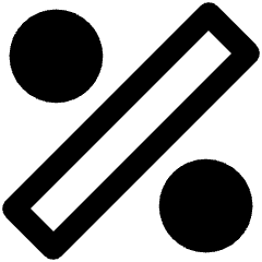 Discount Percent Icon from Core Remix Set