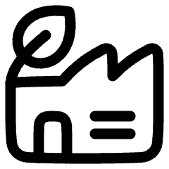 Factory Eco Icon from Plump Line Set