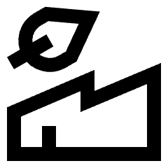 Factory Eco Icon from Sharp Line Set