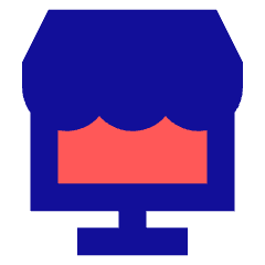 Store Computer Icon from Sharp Pop Set