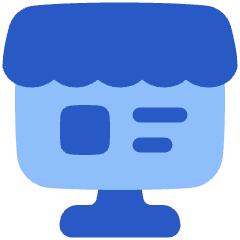 Store Computer Icon from Plump Flat Set