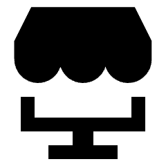 Store Computer Icon from Sharp Solid Set