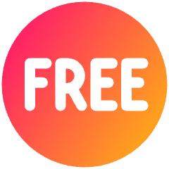 Tag Free Circle Icon from Plump Gradient Set