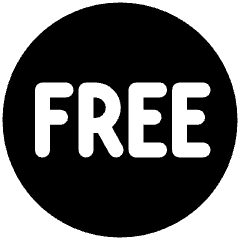 Tag Free Circle Icon from Plump Solid Set