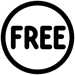 Tag Free Circle Icon from Plump Line Set