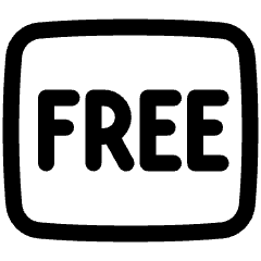 Tag Free Square Icon from Plump Line Set