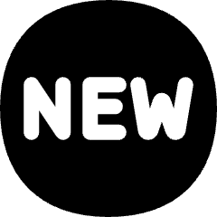 Tag New Circle Icon from Flex Solid Set