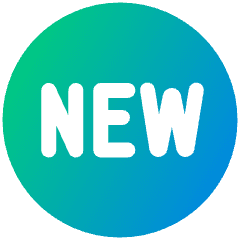 Tag New Circle Icon from Plump Gradient Set